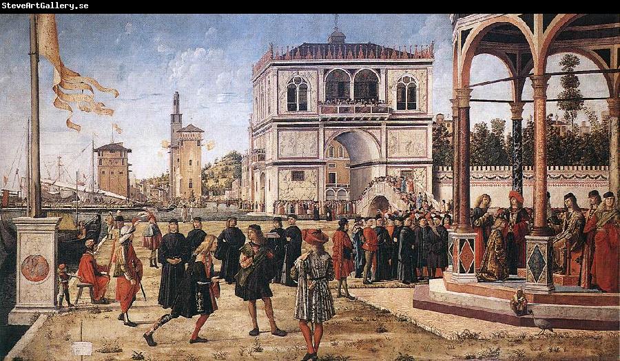 CARPACCIO, Vittore The Ambassadors Return to the English Court fg